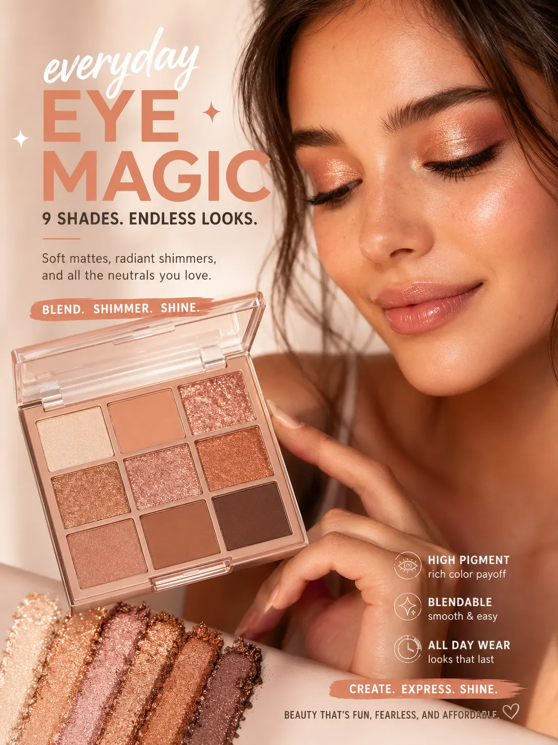 Example output for the e.l.f. Cosmetics beauty social post prompt