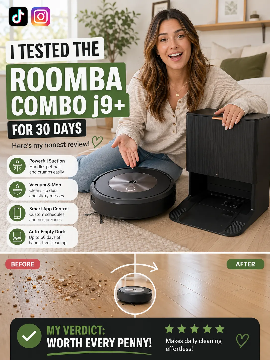 Example output for the iRobot Roomba home creator review cover prompt