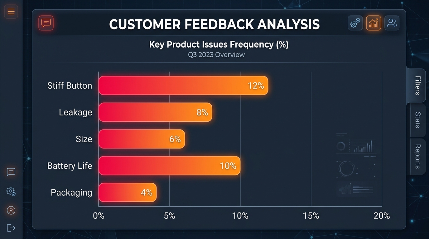 Amazon review analysis with OpenClaw showing competitor product complaint categories and frequencies