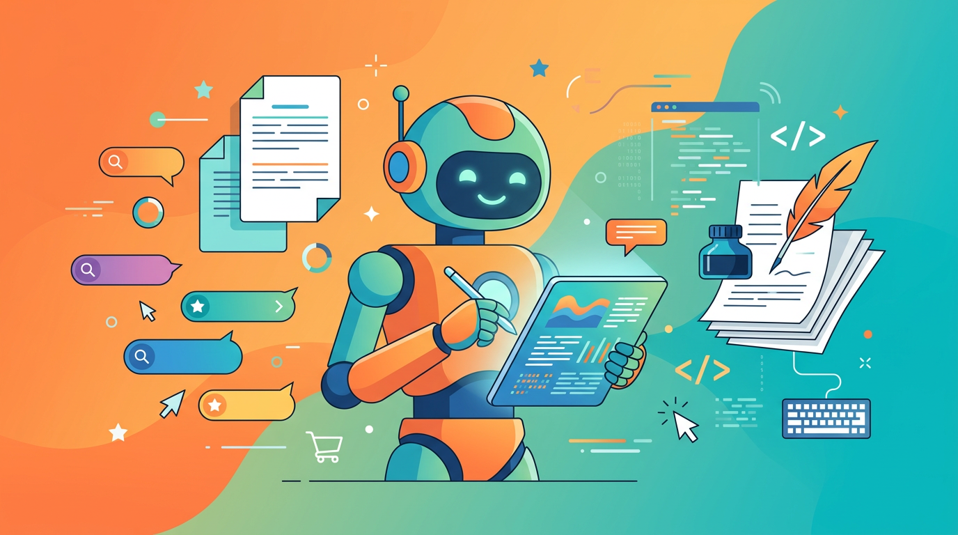 AI Copywriter creating optimized product listings and SEO content for e-commerce