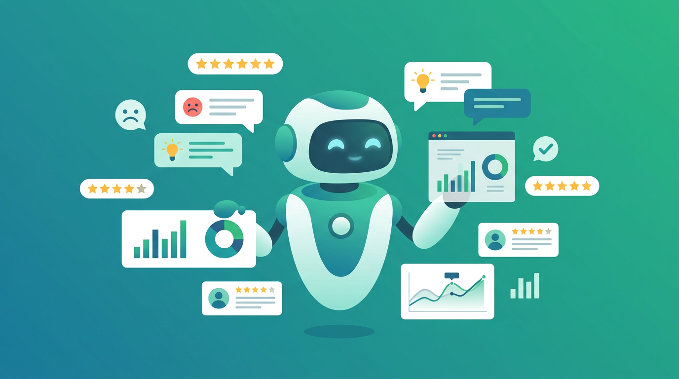 AI Product Development Advisor analyzing customer reviews and identifying improvement opportunities