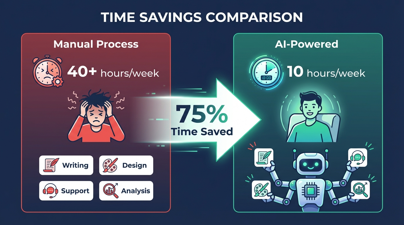 AI automation saves 75% of time on repetitive e-commerce tasks